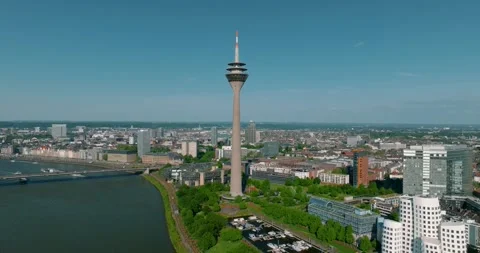 Düsseldorf City Stock Footage 307523554