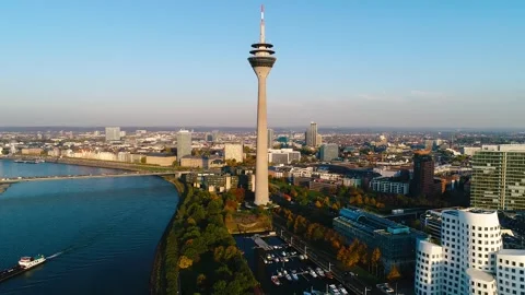 Düsseldorf City Stock Footage 307524343