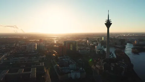 Düsseldorf City Stock Footage 307524401