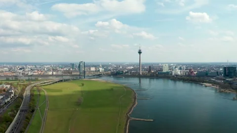 Düsseldorf City Stock Footage 307524876