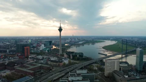 Düsseldorf City Stock Footage 307525092