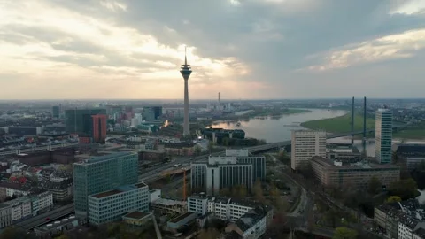 Düsseldorf City Stock Footage 307525727