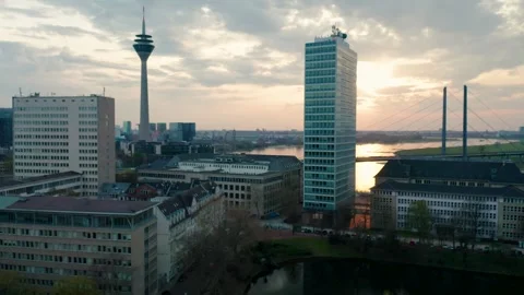 Düsseldorf City Stock Footage 307525958