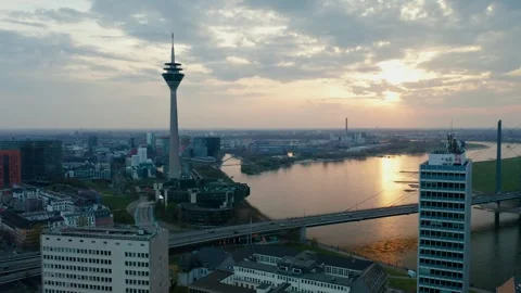 Düsseldorf City Stock Footage 307526192