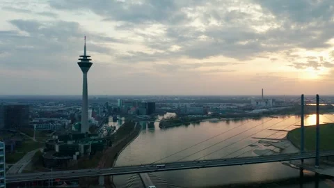 Düsseldorf City Stock Footage 307527262