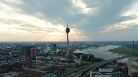 Düsseldorf City Stock Footage 307527630