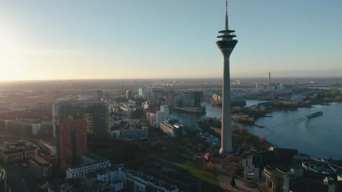 Düsseldorf City Stock Footage 307528024