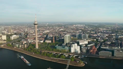 Düsseldorf City Stock Footage 307528553
