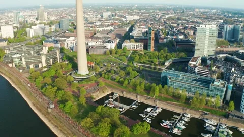 Düsseldorf City Stock Footage 307531196
