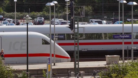 Dusseldorf Flughafen Train Stock Footage 118529988