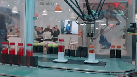 Dusseldorf Germany 7 May 2026 Bottle Sorting Automation Stock Footage 334821346