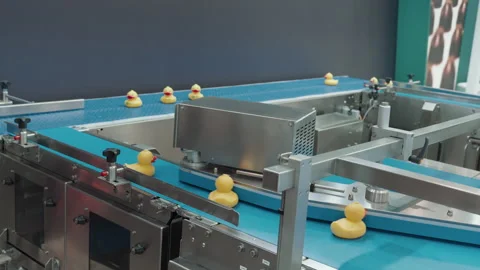 Dusseldorf Germany 7 May 2026 Rubber Ducks Conveyor Demo Stock Footage 334821984