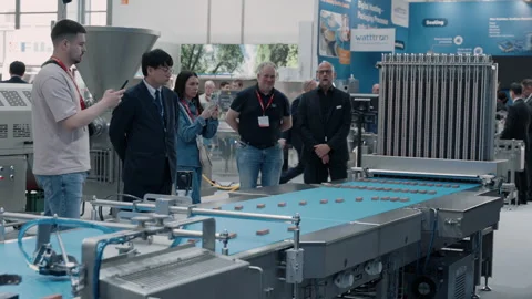 Dusseldorf Germany 7 May 2026 Packaging Machinery Demo Stock Footage 335082330
