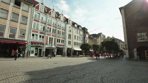 Dusseldorf - Germany, old city at sunny summer day Stock Footage 59578281
