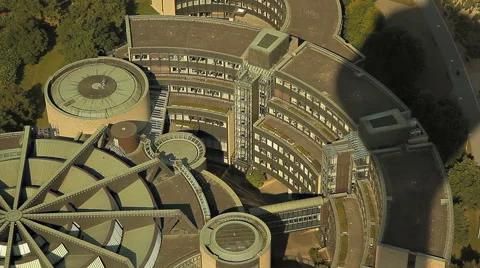 Dusseldorf from the height of bird flight Stock Footage 59097940