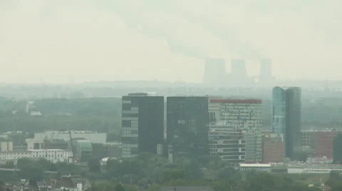 Düsseldorf Panoramic View Stock Footage 30364309