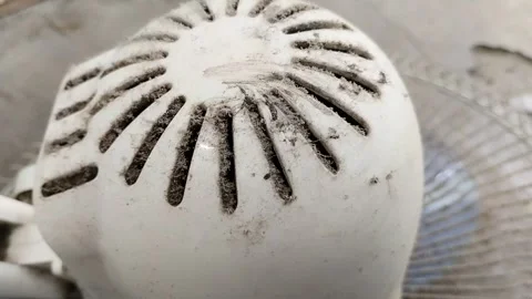 Dust that accumulates on the engine cover or fan dynamo Stock Footage 306507218