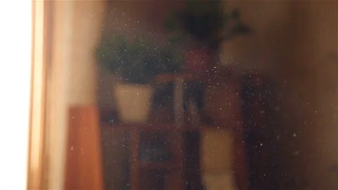 Dust in the air. Slow motion. Sun rays Stock Footage 101483436