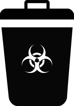 Dust Bin Box, house trash bins, recycle trash buckets, biological Hazard Si.. Stock Illustration