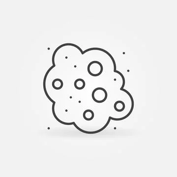 Dust Cloud in Air vector concept icon in outline style Stock Illustration