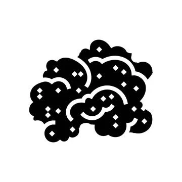 Dust cloud cement concrete glyph icon vector illustration Stock Illustration