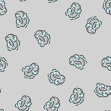 Dust cloud cement concrete vector seamless pattern Stock Illustration