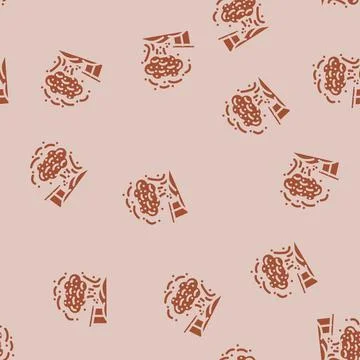 Dust cloud cement glyph vector seamless pattern イラスト素材