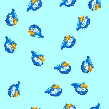 Dust cloud cement isometric icon seamless pattern Stockillustratie