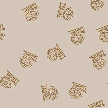 Dust cloud cement line vector seamless pattern Stock Illustration