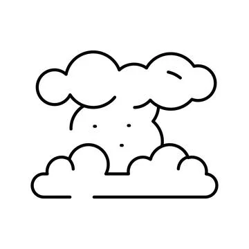 Dust cloud explosion or smoke icon illustration Stock Illustration