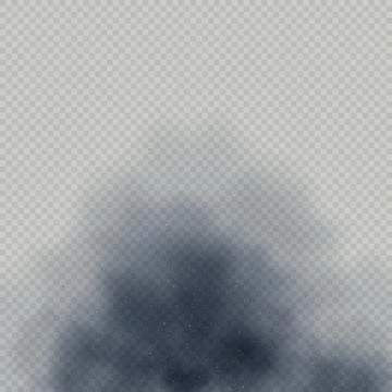 Dust cloud or fire smoke special effect on transparent background. EPS 10 Illustrazione stock