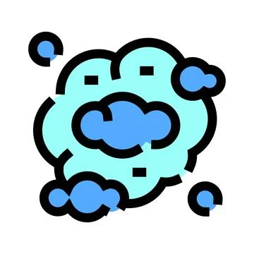 Dust cloud particle pollution air allergen icon Stock Illustration