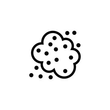 Dust Cloud, Pollution, Allergen Particles. Flat Vector Icon illustration. Sim Stock Illustration