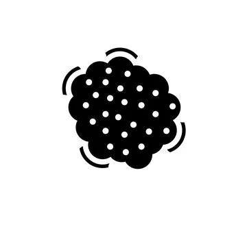 Dust Cloud, Pollution, Allergen Particles Solid Flat Vector Icon Isolated on  イラスト素材
