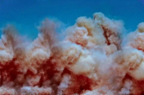 Dust clouds in the desert Stock Photos