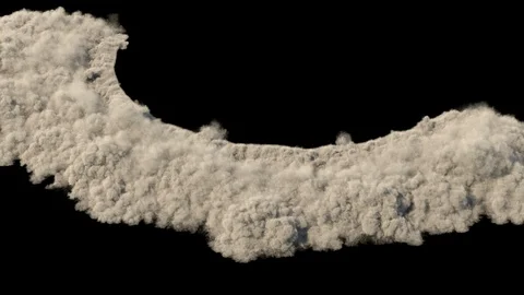 Dust clouds from the destruction of the building / Sand storm / Explosion smoke. Stock Footage 100198733