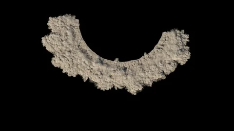 Dust clouds from the destruction of the building / Sand storm / Explosion smoke. Stock Footage 100198791