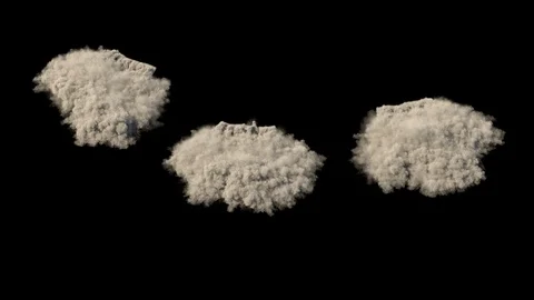Dust clouds from the destruction of the building / Sand storm / Explosion smoke. Stock Footage 100971958