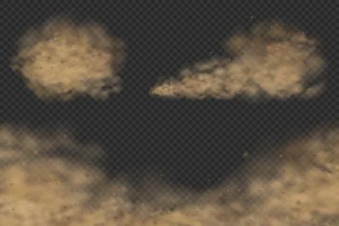 Dust clouds set Stock Illustration