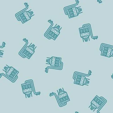 Dust collector system cement production line vector seamless pattern Stock Illustration