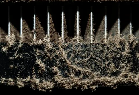 Dust on a computer ventilator Stock Photos