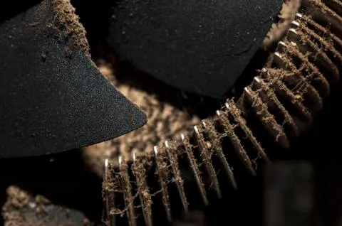 Dust on a computer ventilator Stock Photos