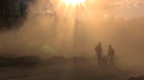 Dust on a construction site Video stock 1016345