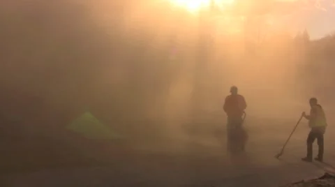 Dust on a construction site Stock Footage 1016351