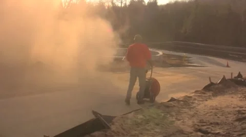 Dust on a construction site Stock Footage 1016357