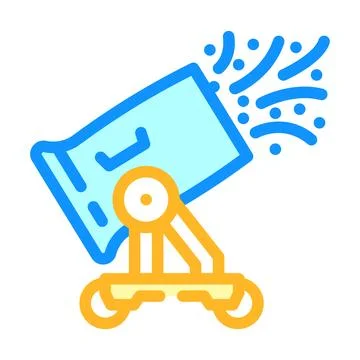 Dust control mining color icon vector illustration Stock Illustration