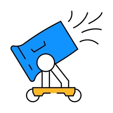 Dust control mining icon color illustration Stock Illustration