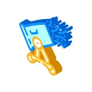 Dust control mining isometric icon vector illustration Stock Illustration