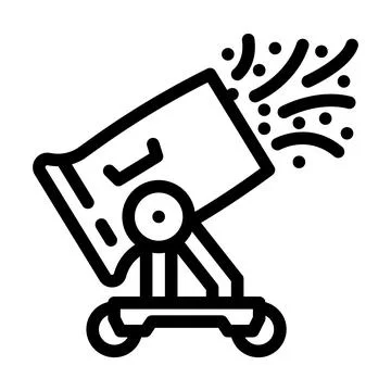 Dust control mining line icon vector illustration Stock Illustration