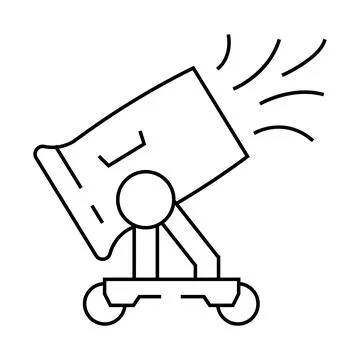 Dust control mining line icon vector illustration 스톡 일러스트